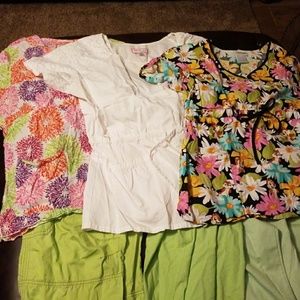 Scrubs Koi Disney lime green pants sets #11